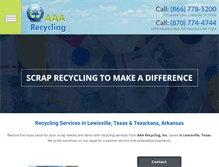 Tablet Screenshot of aaarecyclinginc.com